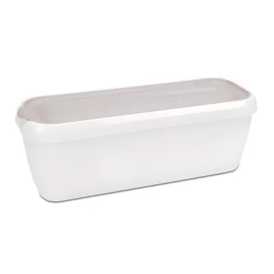 Double-walled ice cream container with lid, 1300 ml