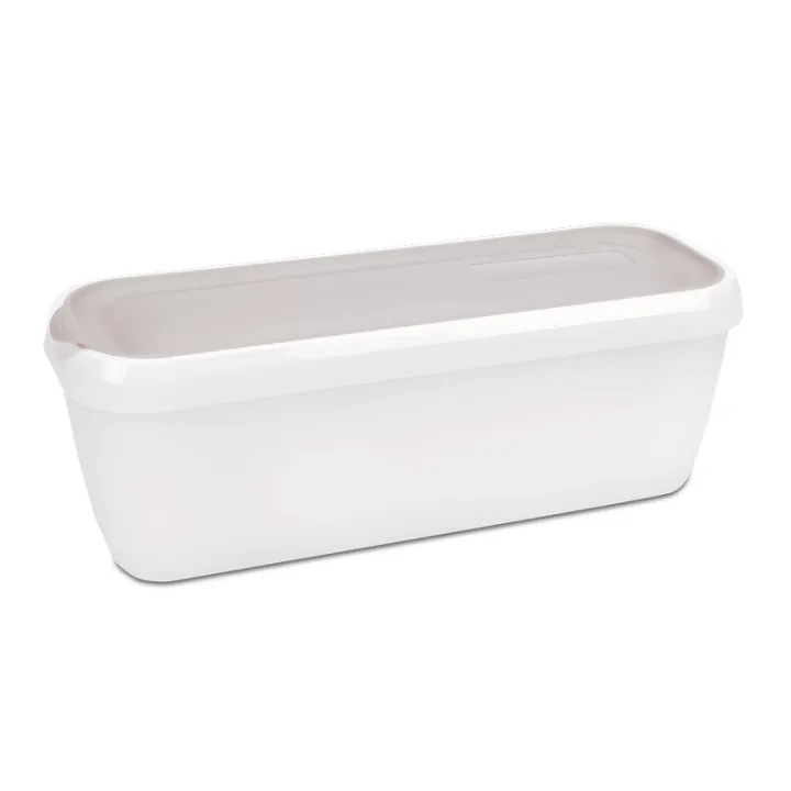 Double-walled ice cream container with lid, 1300 ml