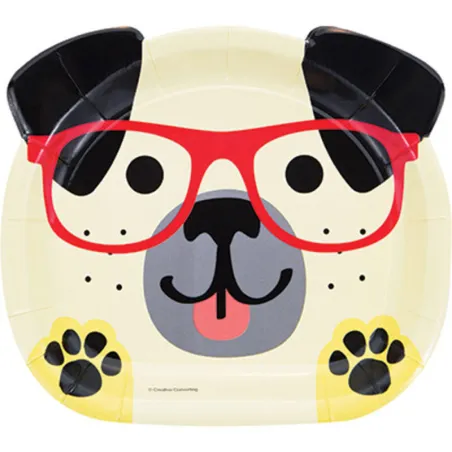 Paper plate dog faces set, 8 pieces