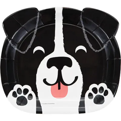 Paper plate dog faces set, 8 pieces