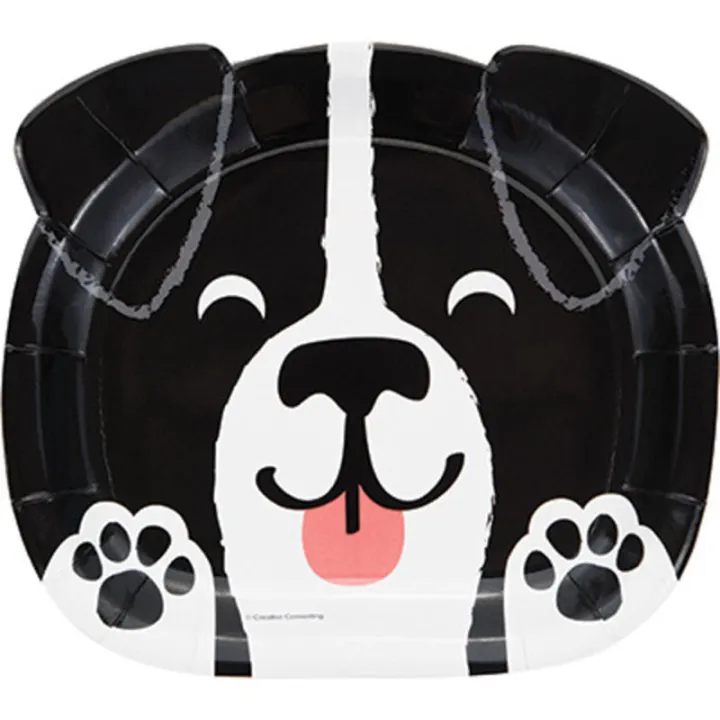Paper plate dog faces set, 8 pieces