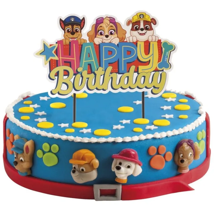 Cake topper Paw Patrol Buon compleanno