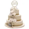 Cake topper Joyeux Anniversaire Oro, 10 x 16 cm