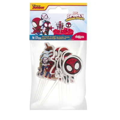 Cake topper Spiderman, 12 pezzi