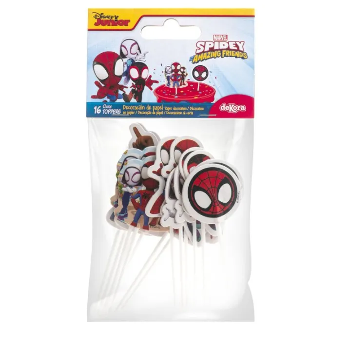 Cake topper Spiderman, 12 pezzi