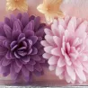 Esspapier Blumen Pompons, 12 Stück