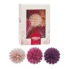 Esspapier Blumen Pompons, 12 Stück
