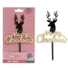 Caketopper Merry Christmas Black / Gold