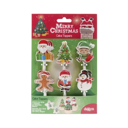 Christmas cake topper, 30 pieces