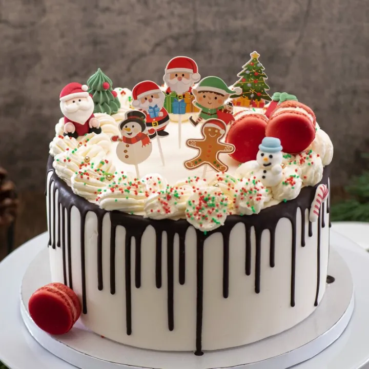 Christmas cake topper, 30 pieces