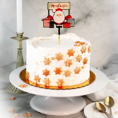 Cake topper Santa Claus, 10 x 16.5 cm
