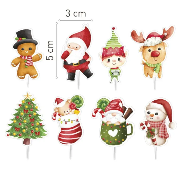 Cake topper natalizio dolce, 16 pezzi
