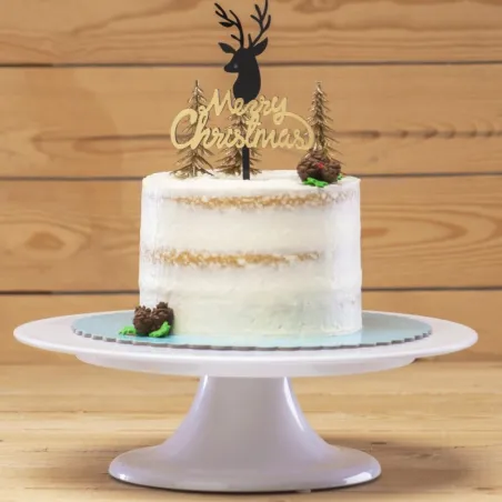 Caketopper Merry Christmas Black / Gold