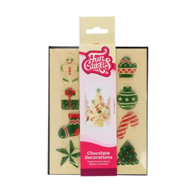 Decorazione natalizia in cioccolato, 12 pezzi