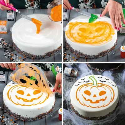 Halloween cookie cutter & stencil set, 4 pieces