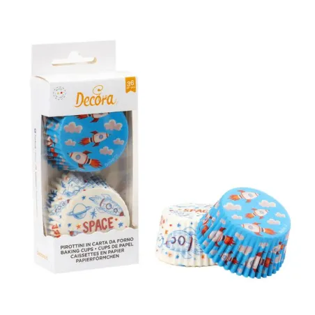 Cupcake molds spaceship, 36 pieces