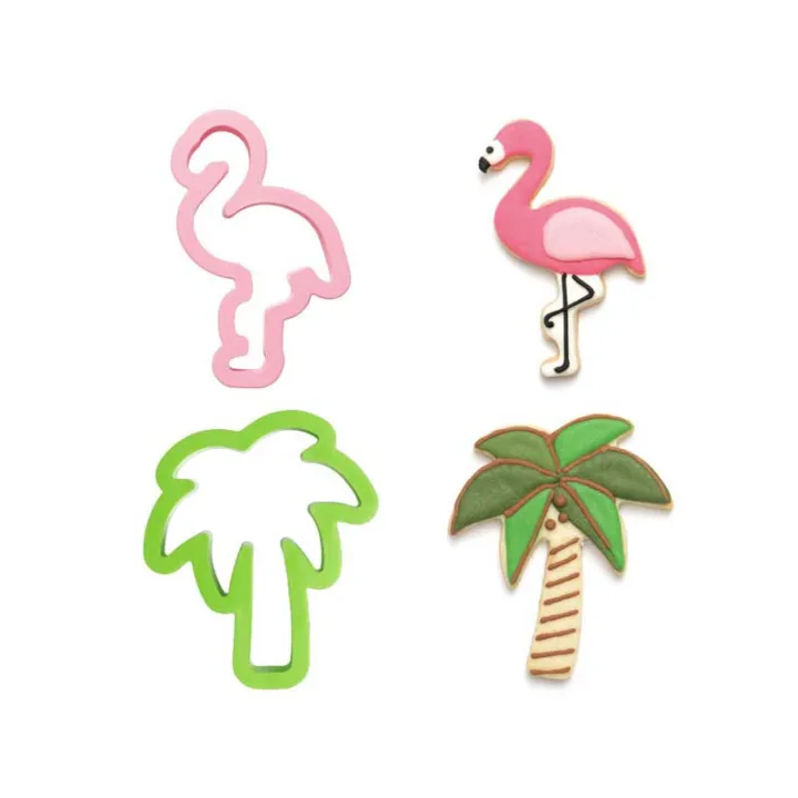 Ausstecher Set Flamingo und Palme 2 Stück