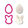 Cookie cutter set bunny head and Easter egg