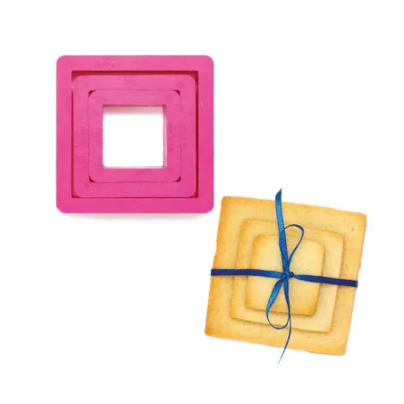 Square cookie cutter set, 3 pieces
