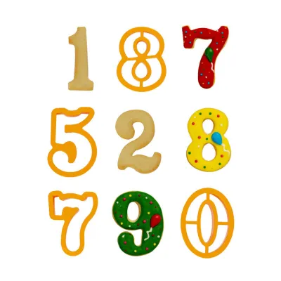 Cookie cutter set large numbers, 9-piece