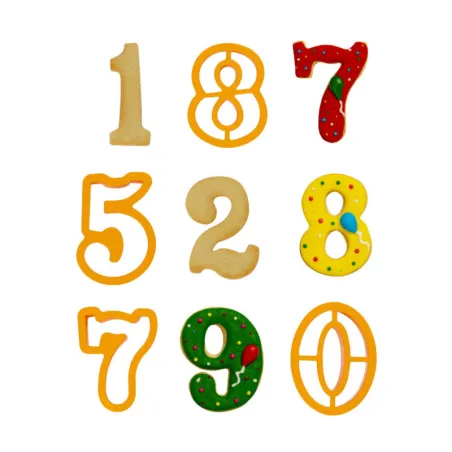 Cookie cutter set large numbers, 9-piece