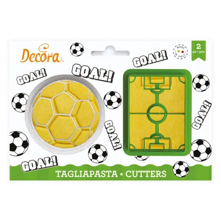 Cookie cutter football and playing field 2 pieces