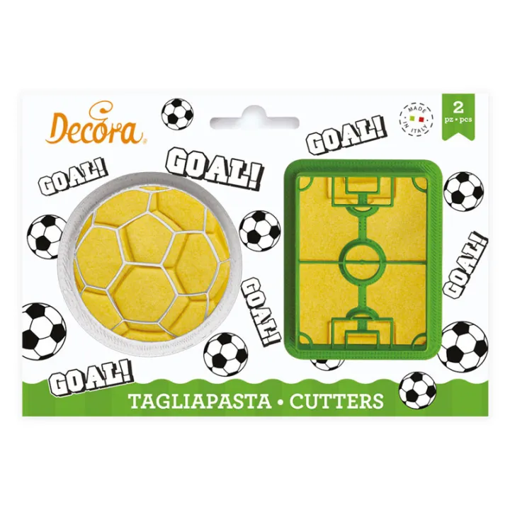 Cookie cutter football and playing field 2 pieces