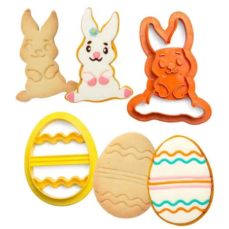 Cookie cutter set bunny and egg 2 pieces