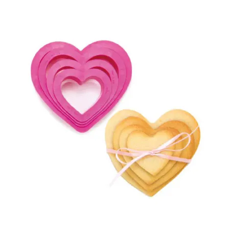 Set d'emporte-pièces Cœur, 4 pièces