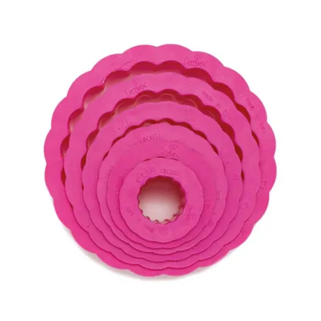 Cookie cutter set, wavy round, 6-piece