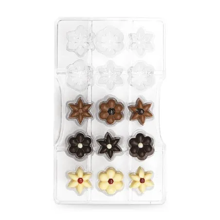 Praline mold flowers 15 pieces