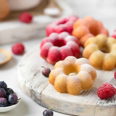 Blumen-Donut Backform, 6 Stück