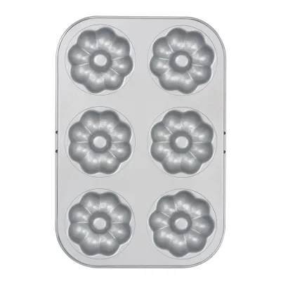 Flower donut baking dish, 6 pieces