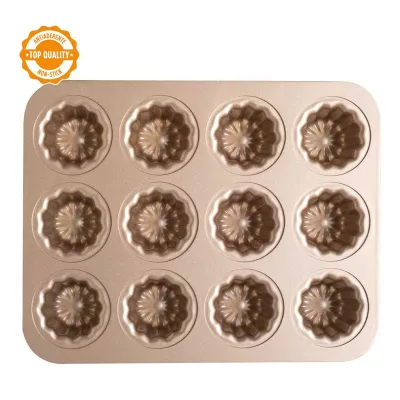 Mini teglia per torte oro rosa, 12 pezzi