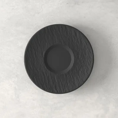 Manufacture Rock Kaffeeuntertasse, Schwarz von Villeroy & Boch