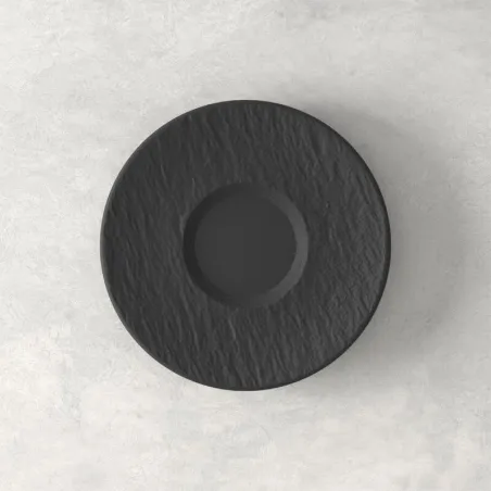 Piattino da caffè Manufacture Rock, nero di Villeroy & Boch
