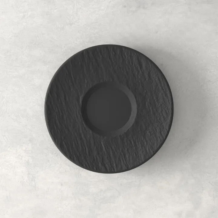 Manufacture Rock Coffee Saucer, Black by Villeroy & Boch
