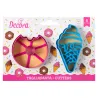 Set of 2 embossing donut and ice cream