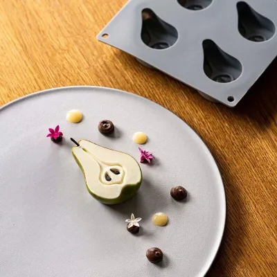Silikonform Halbe Birne Patisserie