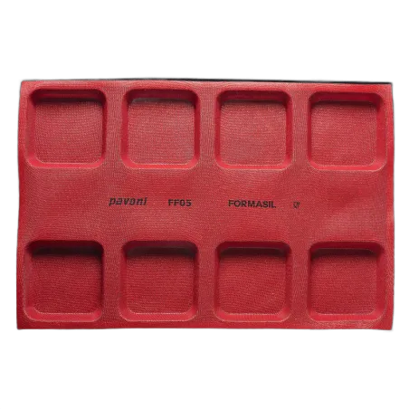 Perforated silicone mat square 12 cm for tarts, pastry baskets and other sweet or savory pastries of your choice