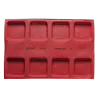 Perforierte Silikonmatte Quadrat 12 cm für Tartes, Teigkörbchen und andere süsse oder salzige Gebäcke Deiner Wahl