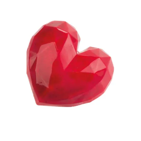 Diamond heart praline mold, 6 pieces