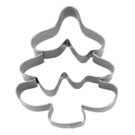 Snowy Christmas tree cookie cutter, 8 cm