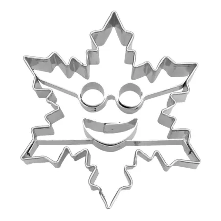 Ice crystal cookie cutter with face