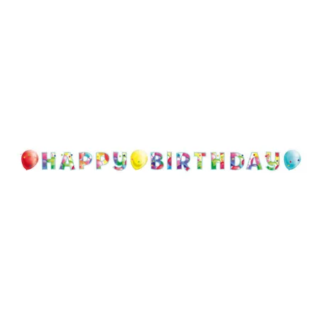 Palloncino Garland Happy Birthday, 174 x 13 cm