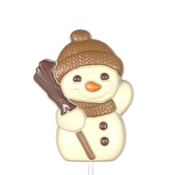 Pupazzo di neve con stampo in cioccolato Lolly