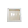 Boîte à gâteaux avec fenêtre Blanc et or 21 x 21 x 5 cm