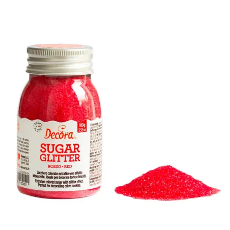 Glitzerzucker Rot, 100 g