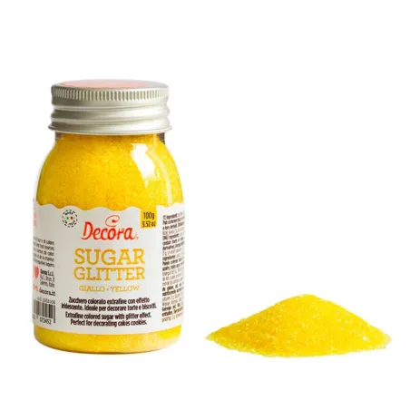 Glitter sugar yellow, 100 g