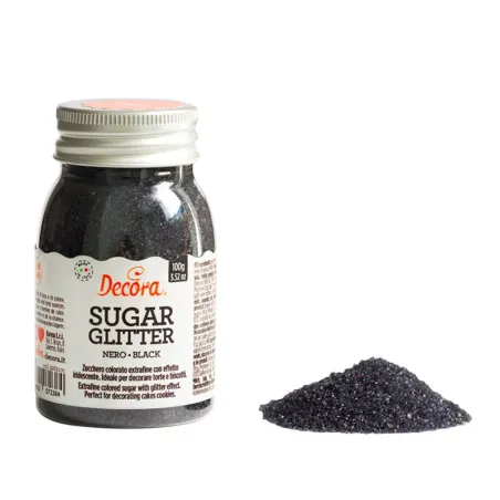 Glitter sugar black, 100 g
